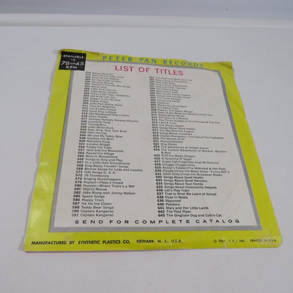 Songs about Your Family 1964 Peter Pan Orchestra LP Vinyl Record - Picture 7 of 9